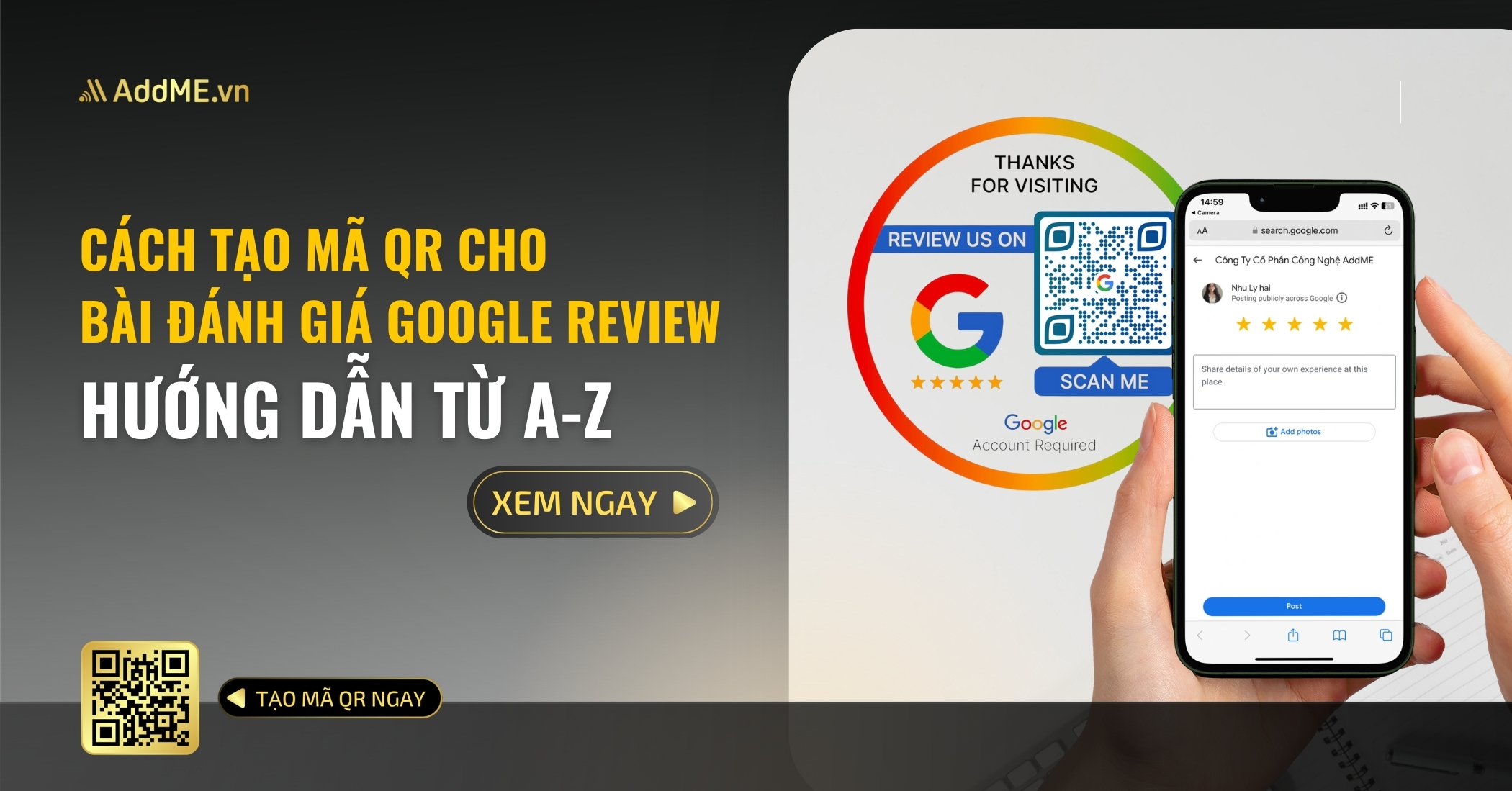 CÁCH TẠO MÃ QR CHO BÀI ĐÁNH GIÁ GOOGLE REVIEW – HƯỚNG DẪN TỪ A-Z