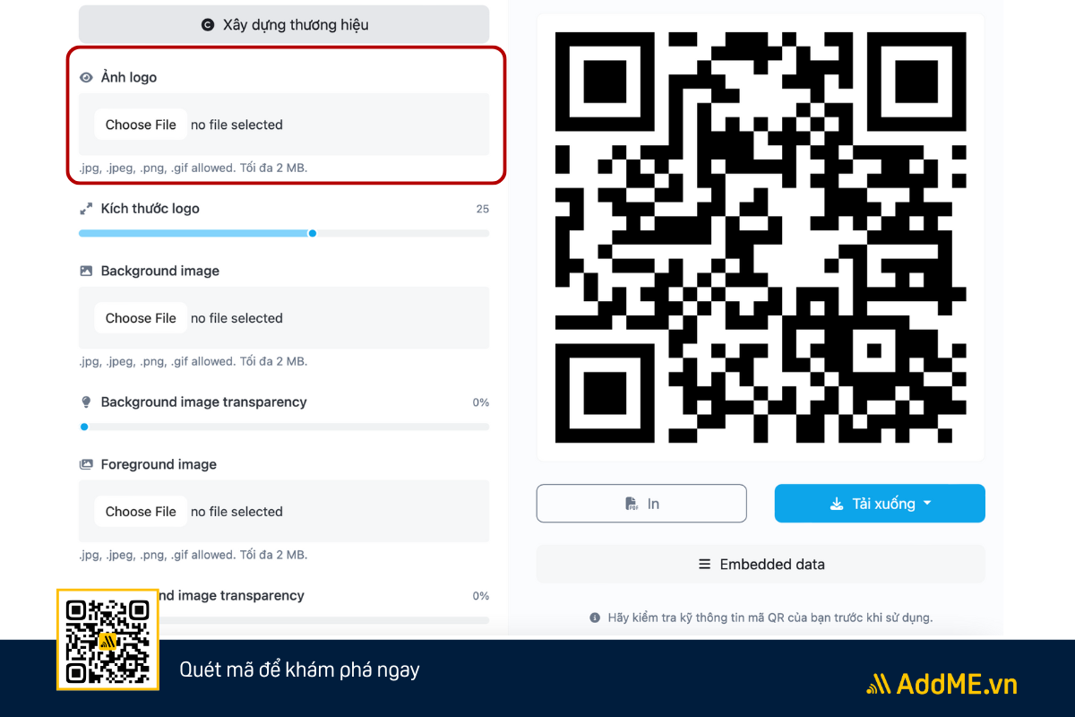 cach them logo vao ma qr code 1 CÁCH THÊM LOGO VÀO MÃ QR CODE DỄ DÀNG CHỈ 1 PHÚT
