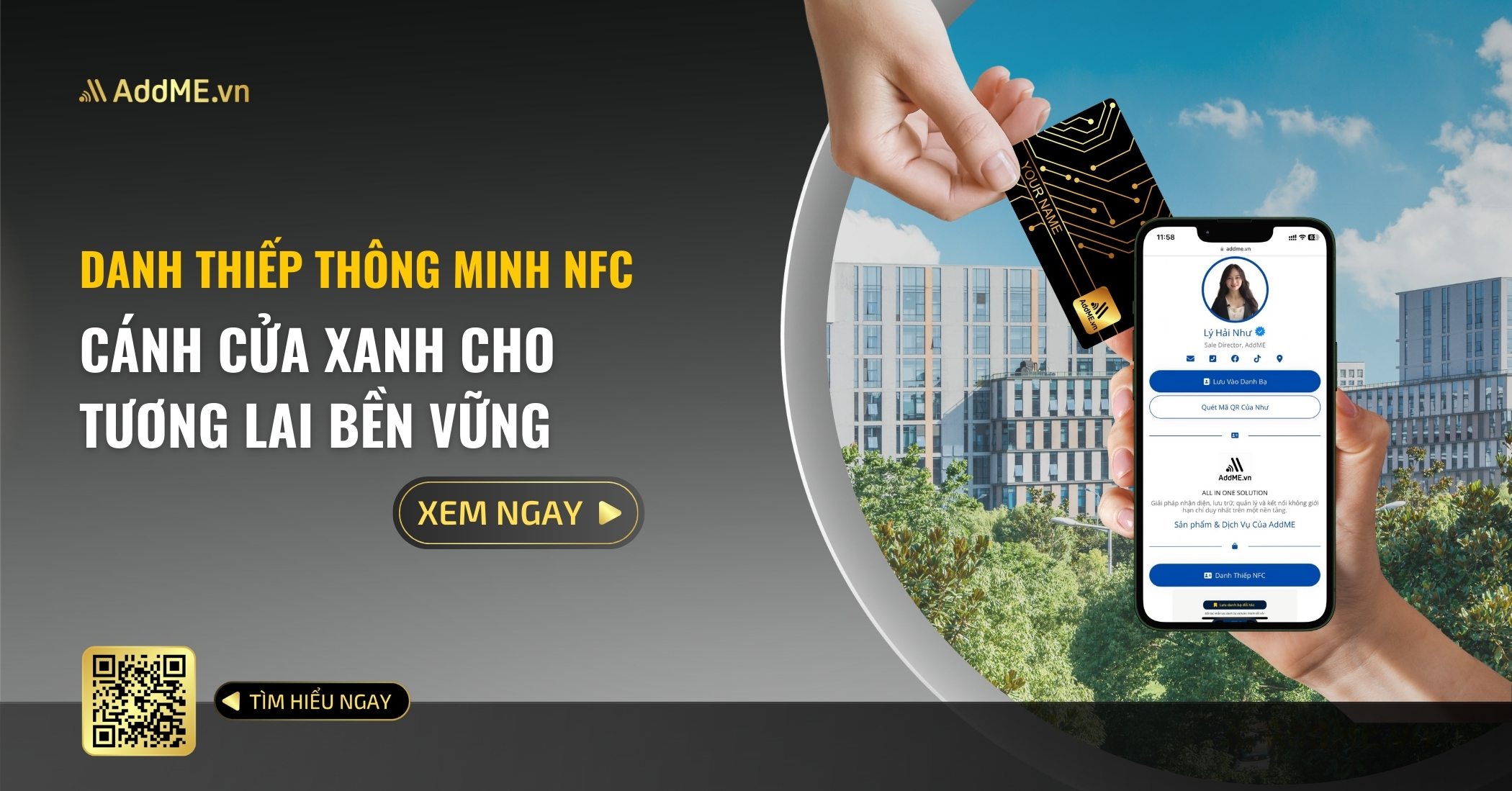 DANH THIẾP THÔNG MINH NFC – CÁNH CỬA XANH CHO TƯƠNG LAI BỀN VỮNG